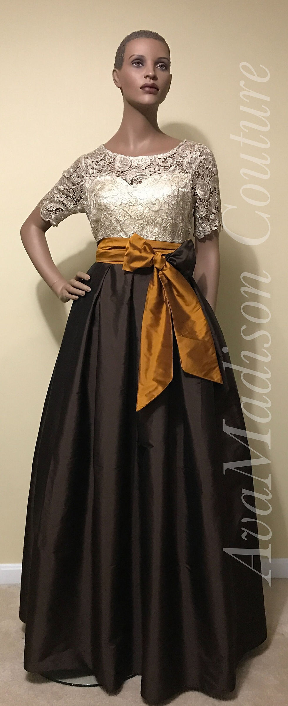 Thumbnail: Silk Taffeta Box Pleated MAXI Skirt.