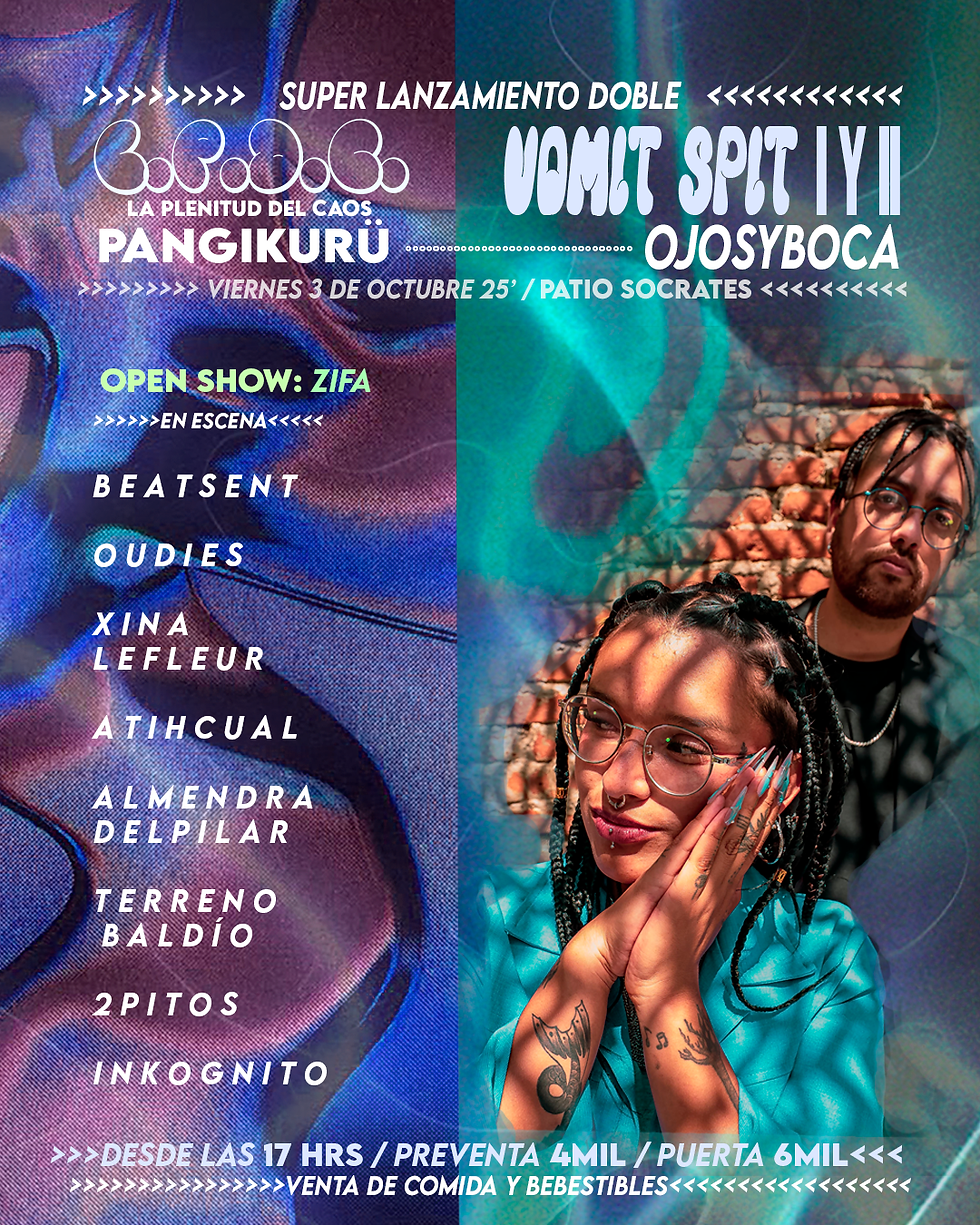 Flyer del lanzamiento "La Plenitud del Caos"