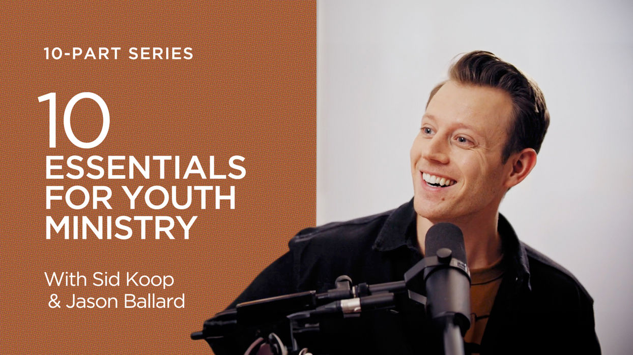 Series cover for '10 Essentials for Youth Ministry' ministry training videos