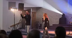 two youth workers hosting Youth Worker Conference