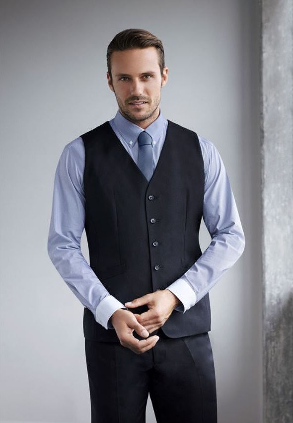 mens navy vest