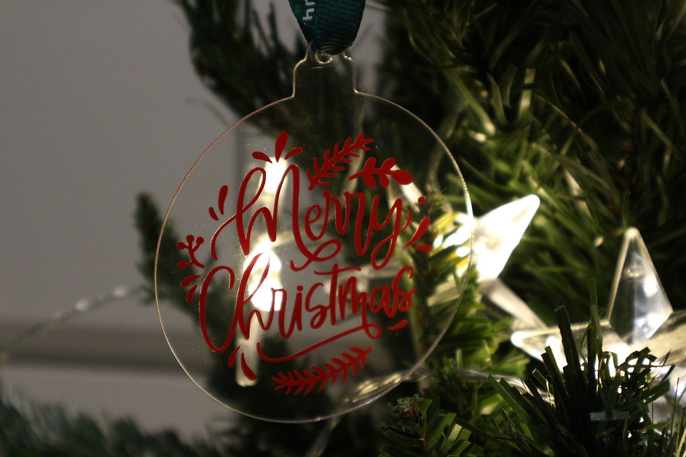 Thumbnail: Acrylic Christmas Ornament | Vinyl Holiday Decoration