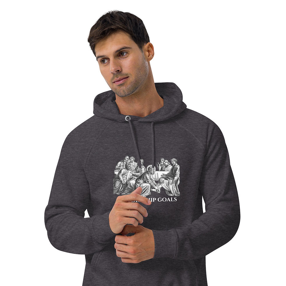 Thumbnail: #Leadership Goals Unisex eco raglan hoodie