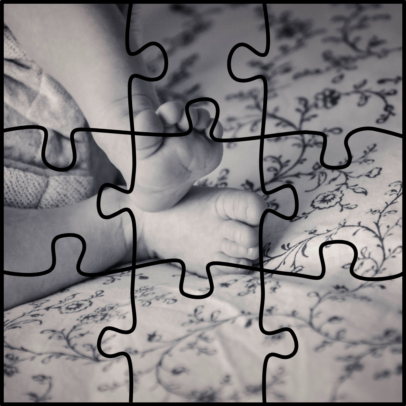 PUZZLE 9 PIECES CARRE NOIR