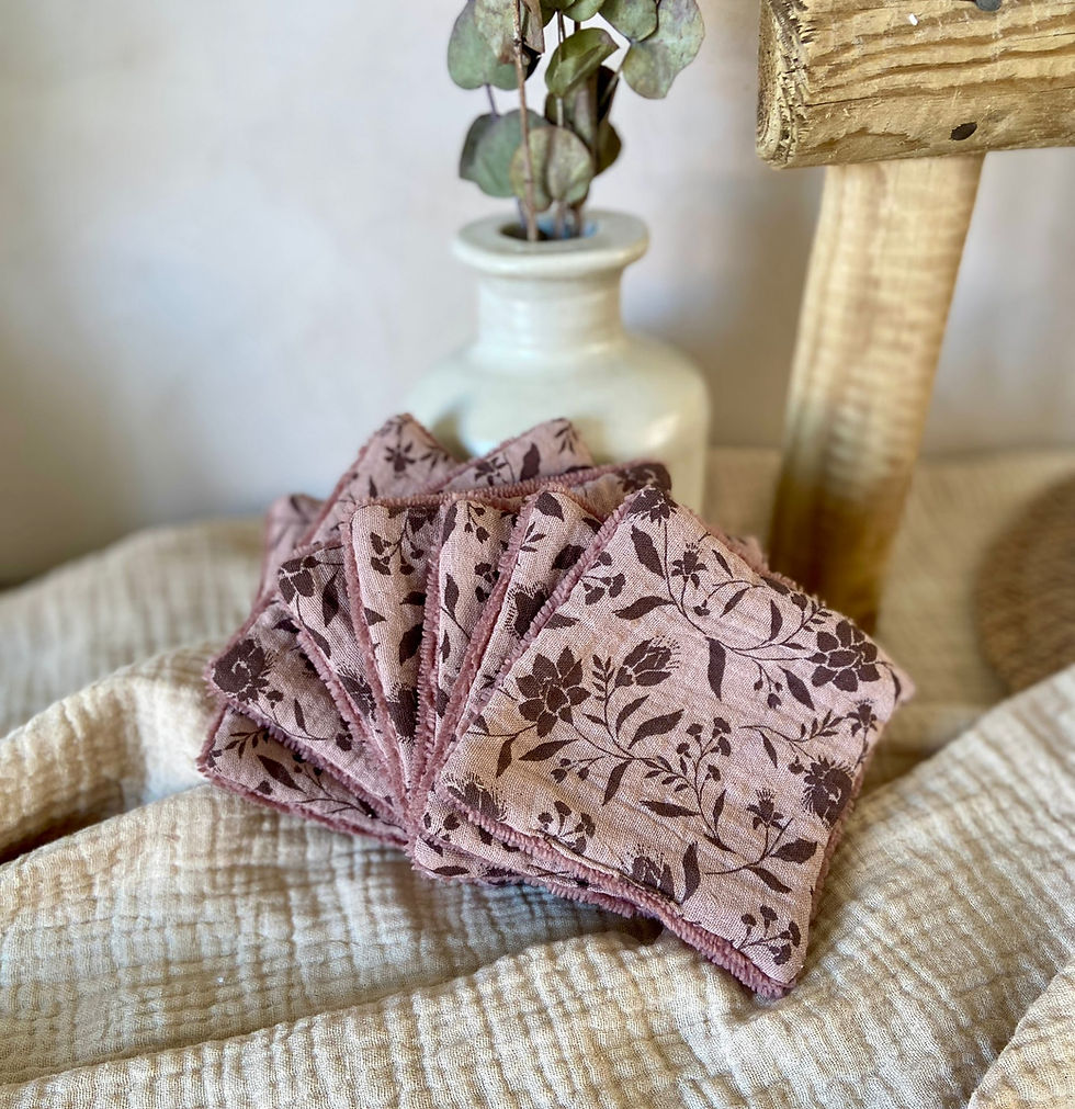 Miniature : Le Semainier de Lingettes Réutilisables - Fleurs Mocha