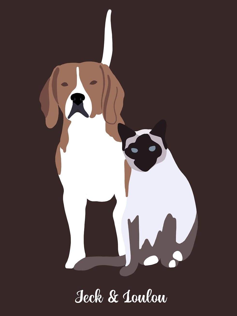 Miniature : SILHOUETTE CHAT / CHIEN X2