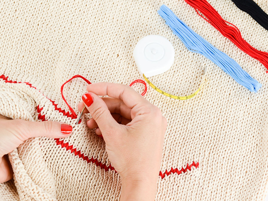 進行中の刺繍