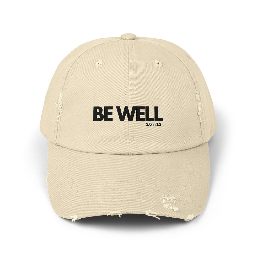 Thumbnail: “Be Well” Unisex Distressed Cap