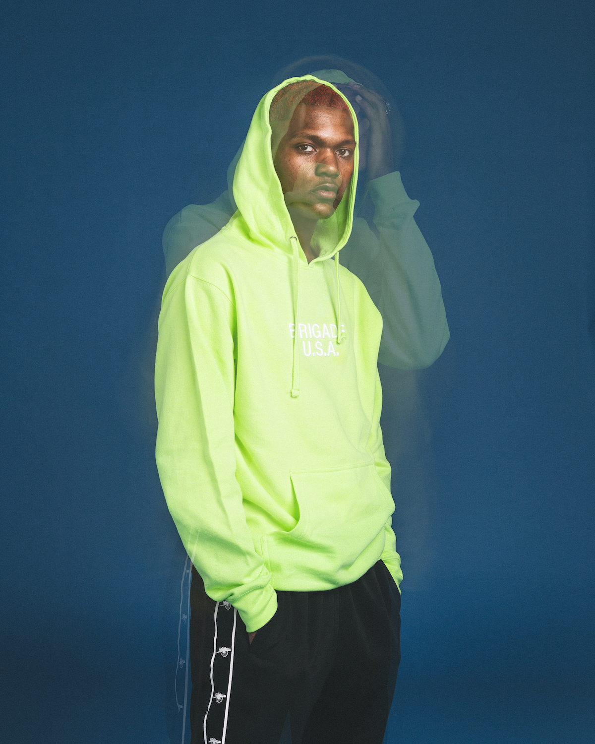 NEON GREEN SIMPLE LOGO HOODIE