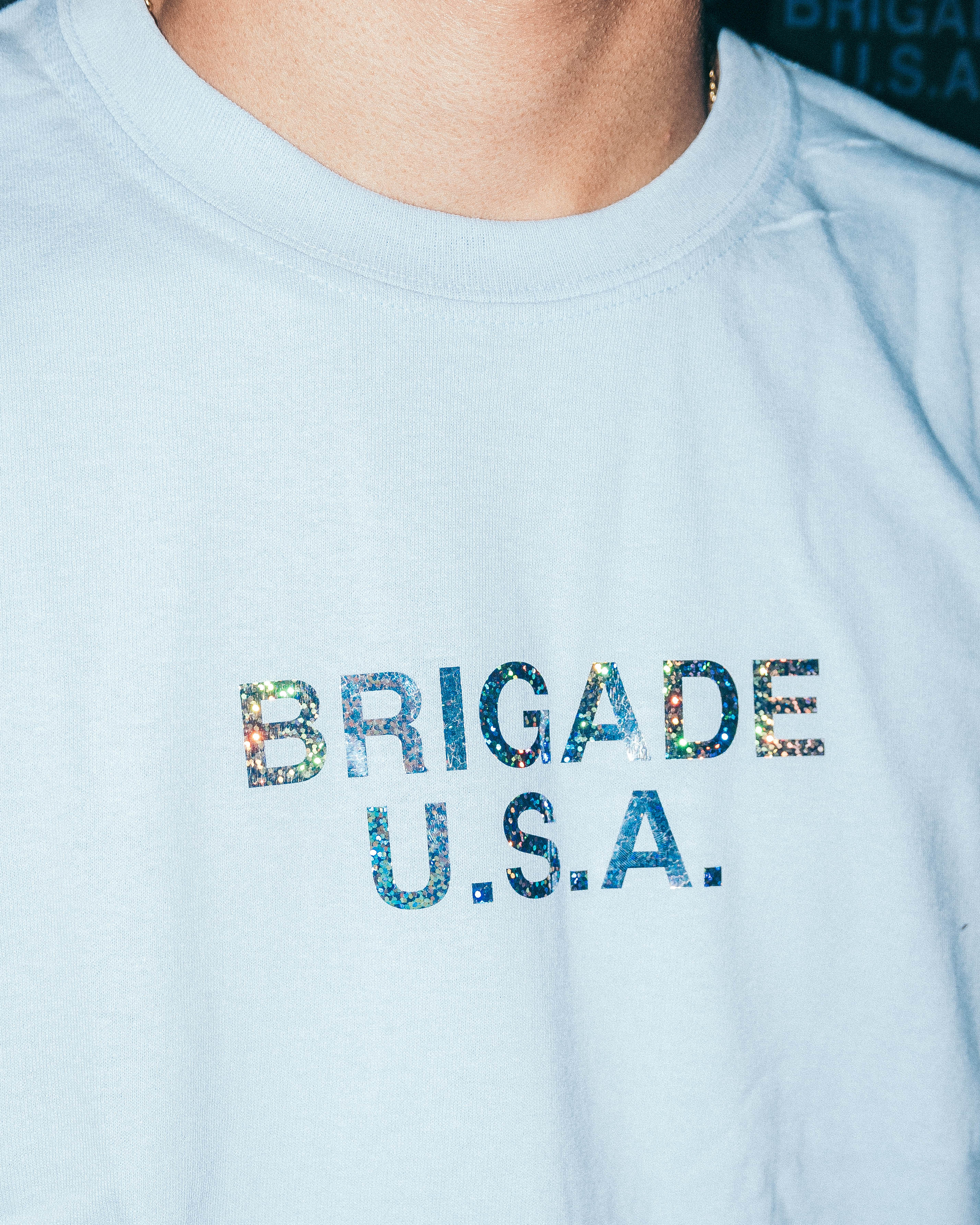 HOLOGRAPHIC SIMPLE LOGO T-SHIRT