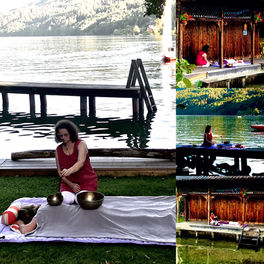Klangschalenmassage am See: Entspannung pur