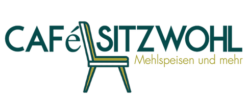 Cafè Sitzwohl Logo: Stuhl und Schriftzug