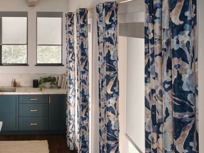 Floral custom drapery
