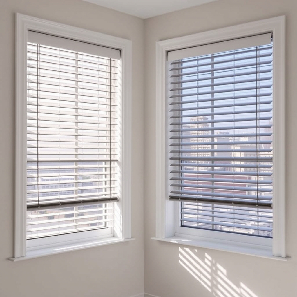 Wood blinds in a Spokane Valley home