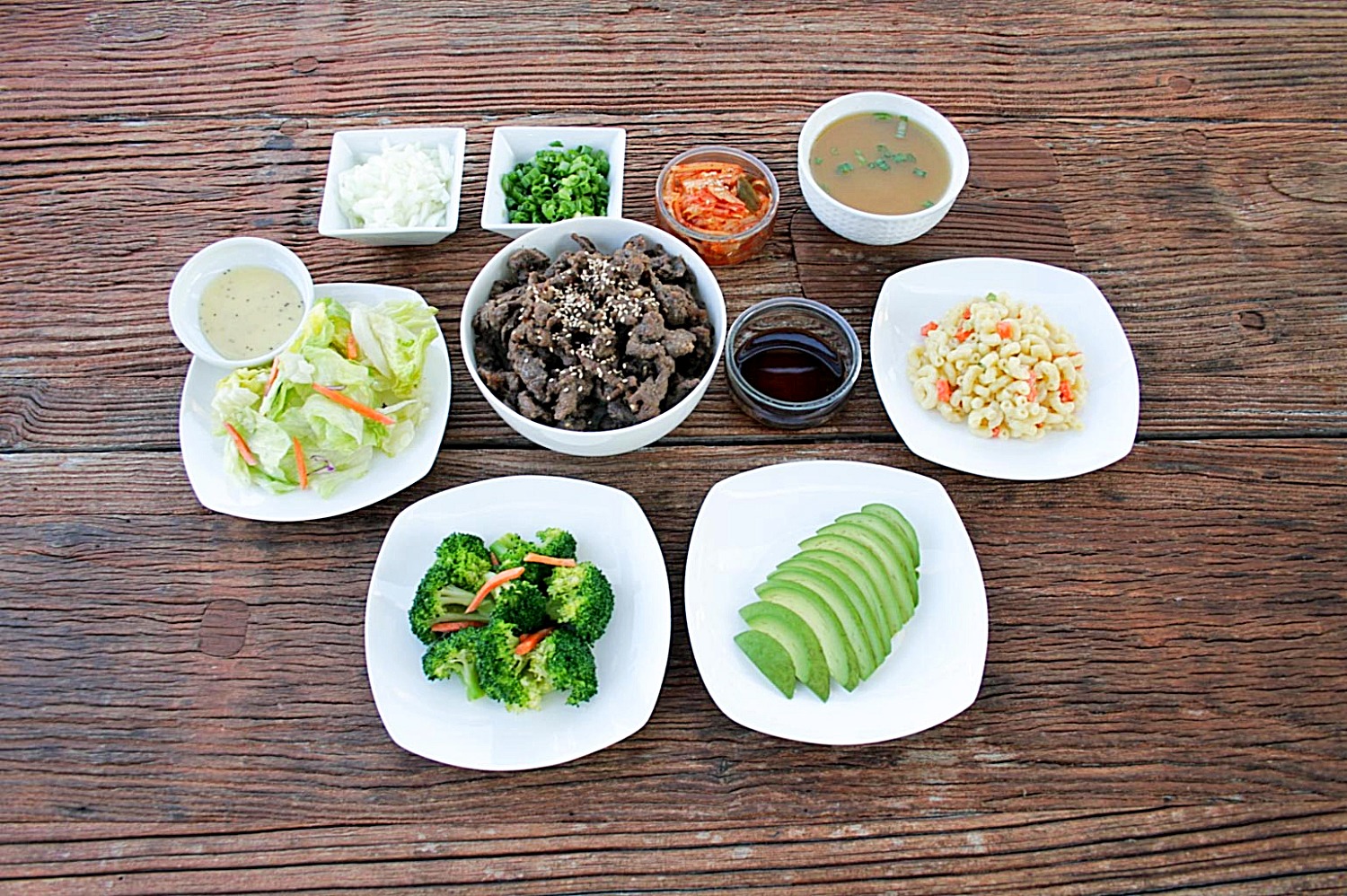 Arranged Food and Objects