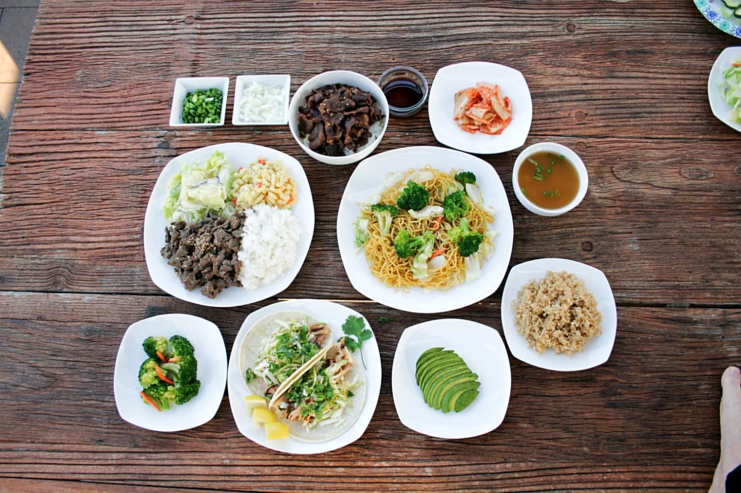 Arranged Food and Objects