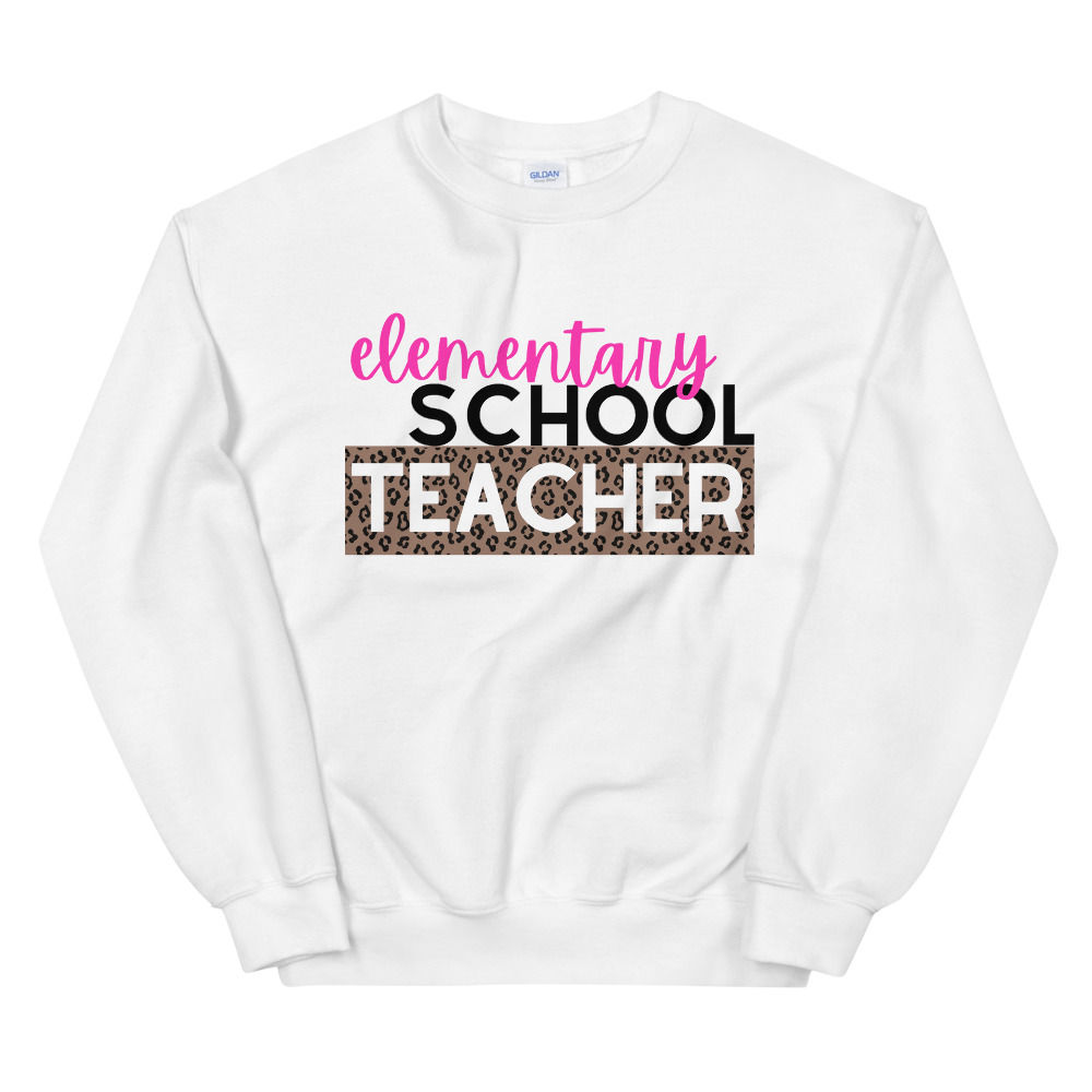 Elementary Teacher Cheetah  sweatshirt