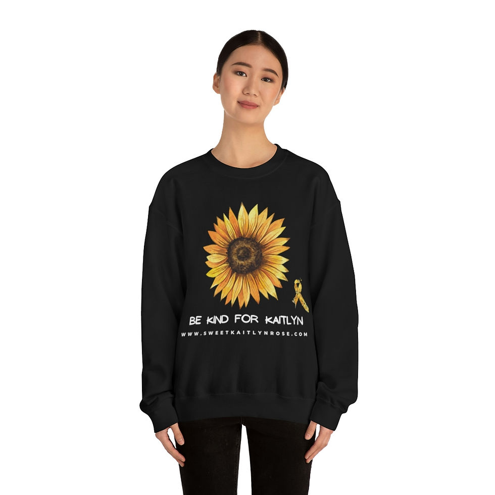 Thumbnail: Adult Unisex Heavy Blend™ Crewneck Sunflower Kindness Sweatshirt