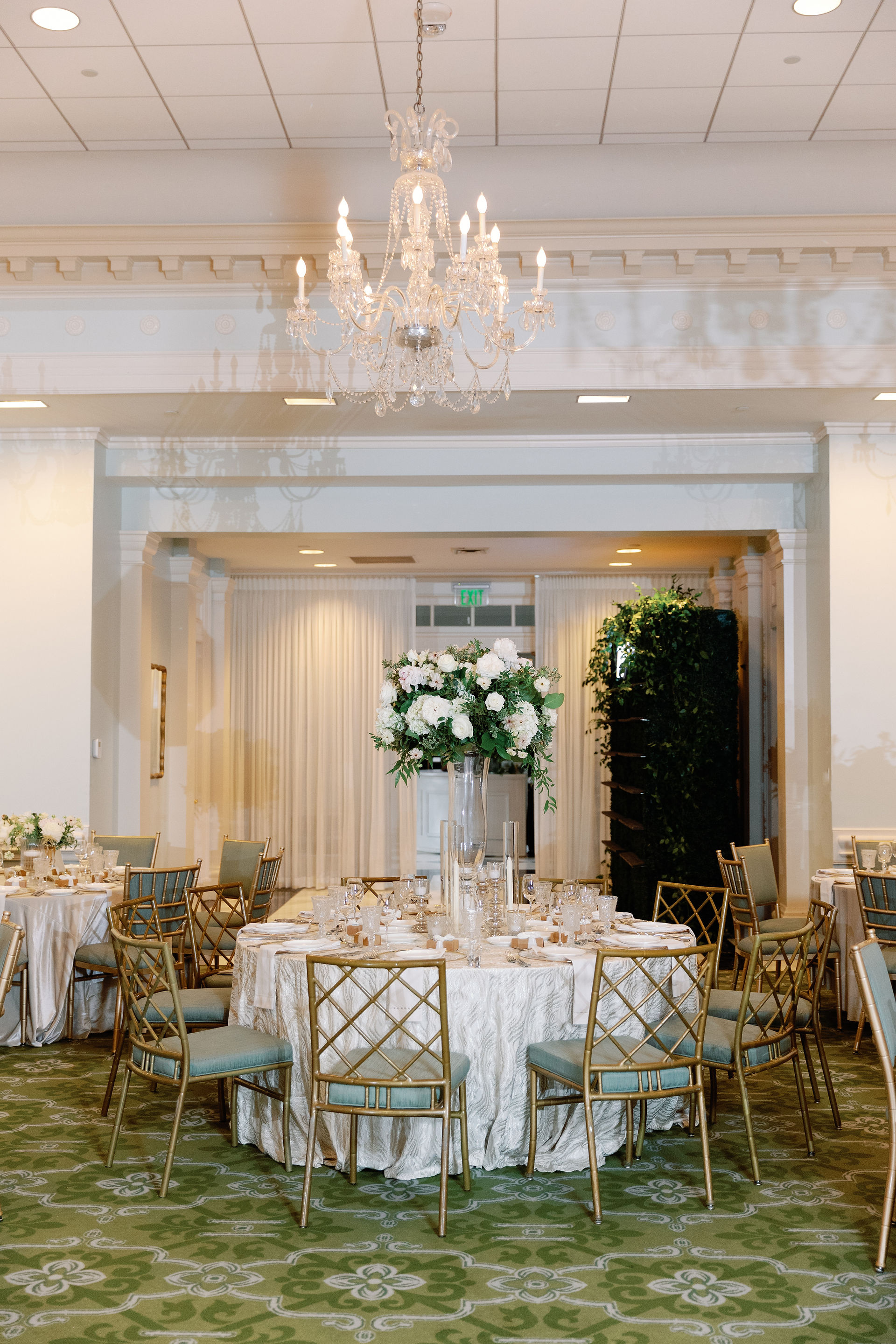 Entry into the ballroom at the Greensboro Country Club