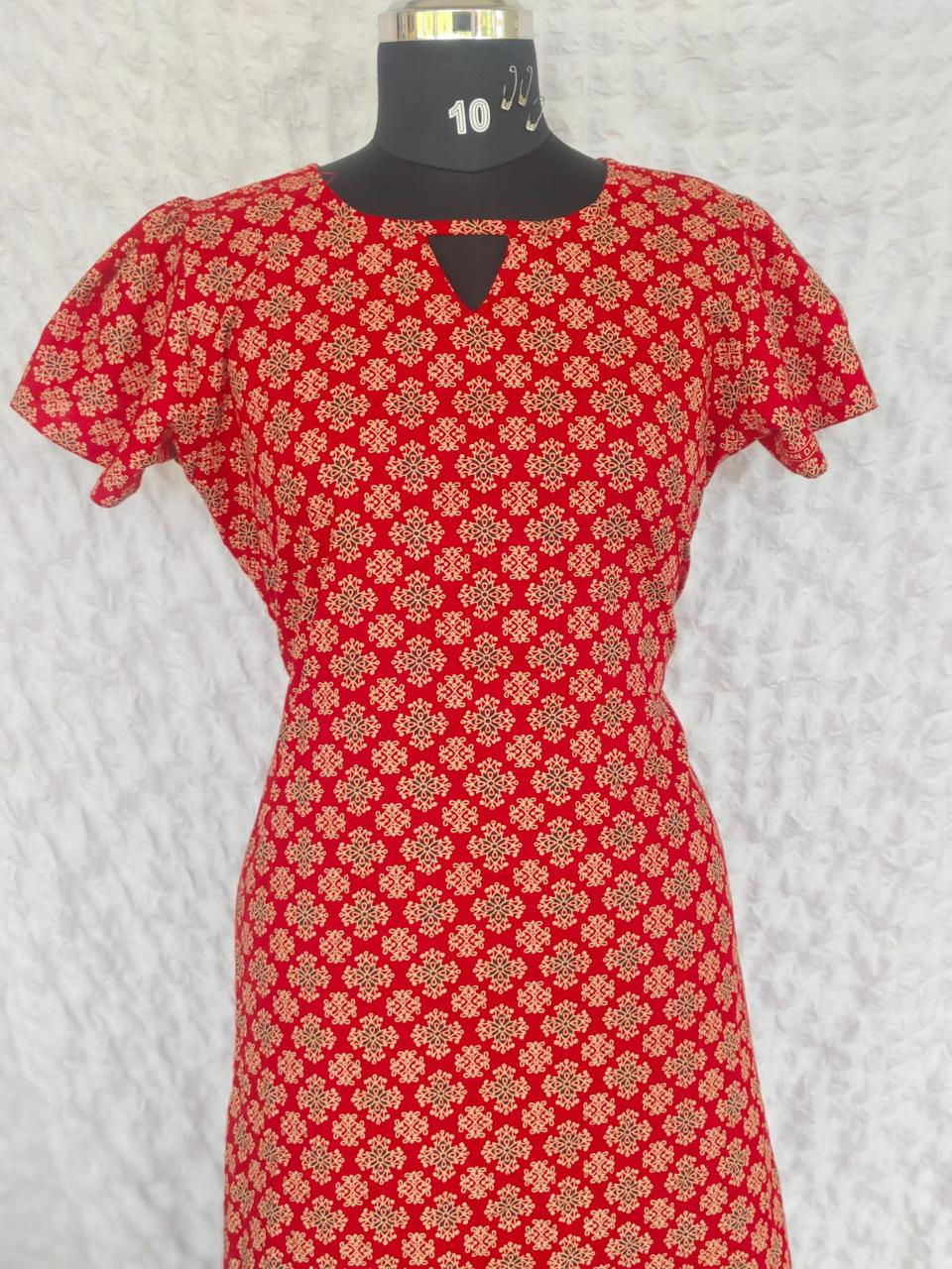 Ajrak  Printed Frock Nighty
