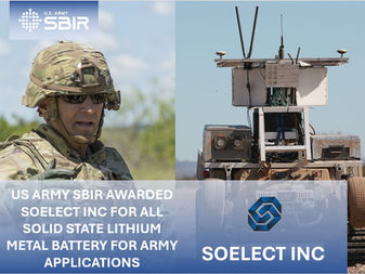 Soelect Receives 2024 DOD Army Small Business Innovation Research (SBIR) Grant Phase I for $250,000