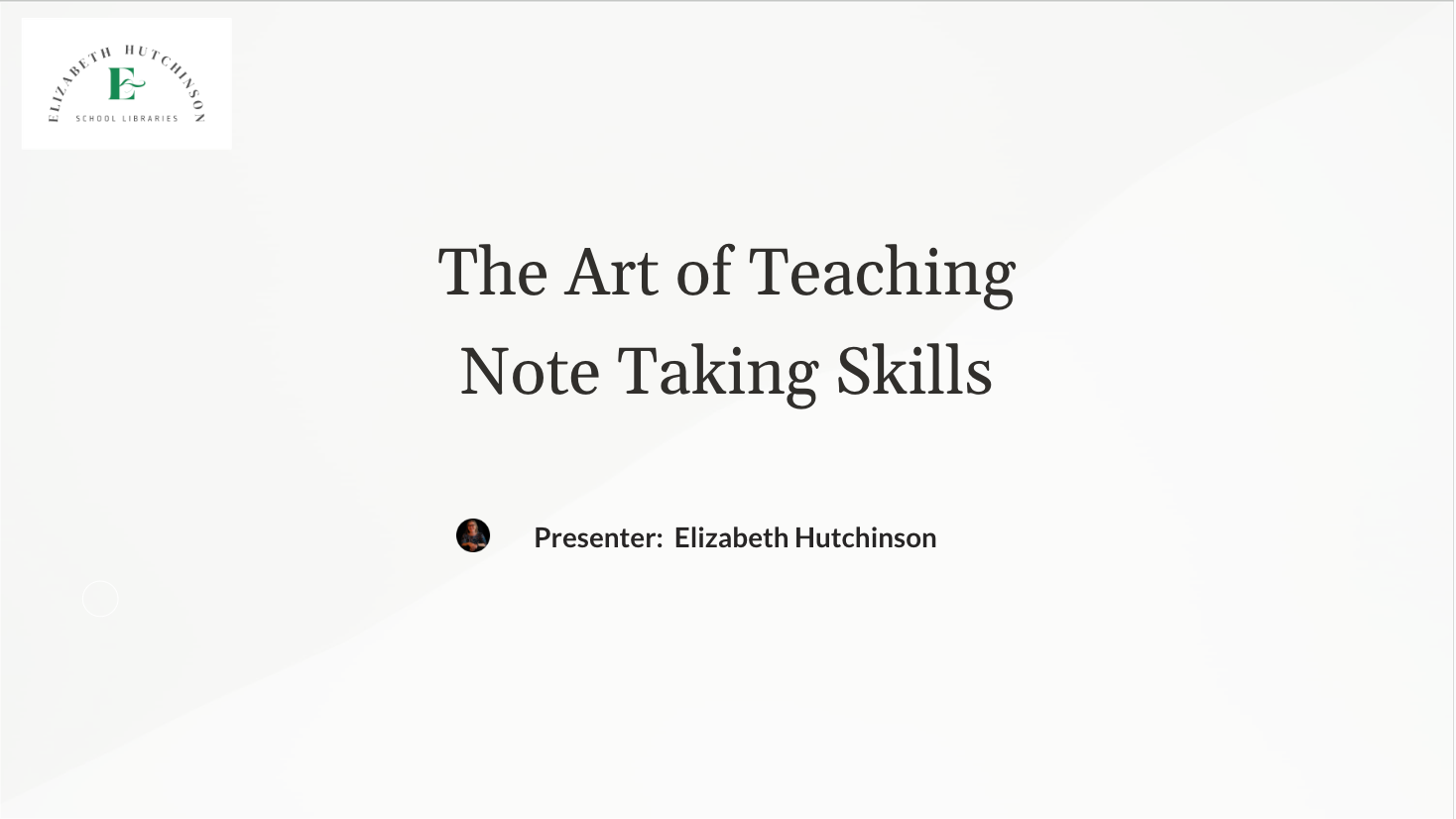 The Art of Teaching NoteTaking Skills