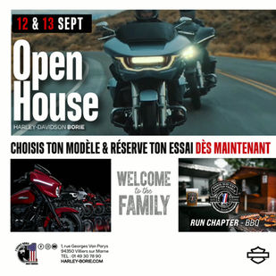 Open House Harley-Davidson Borie – 12 & 13 septembre