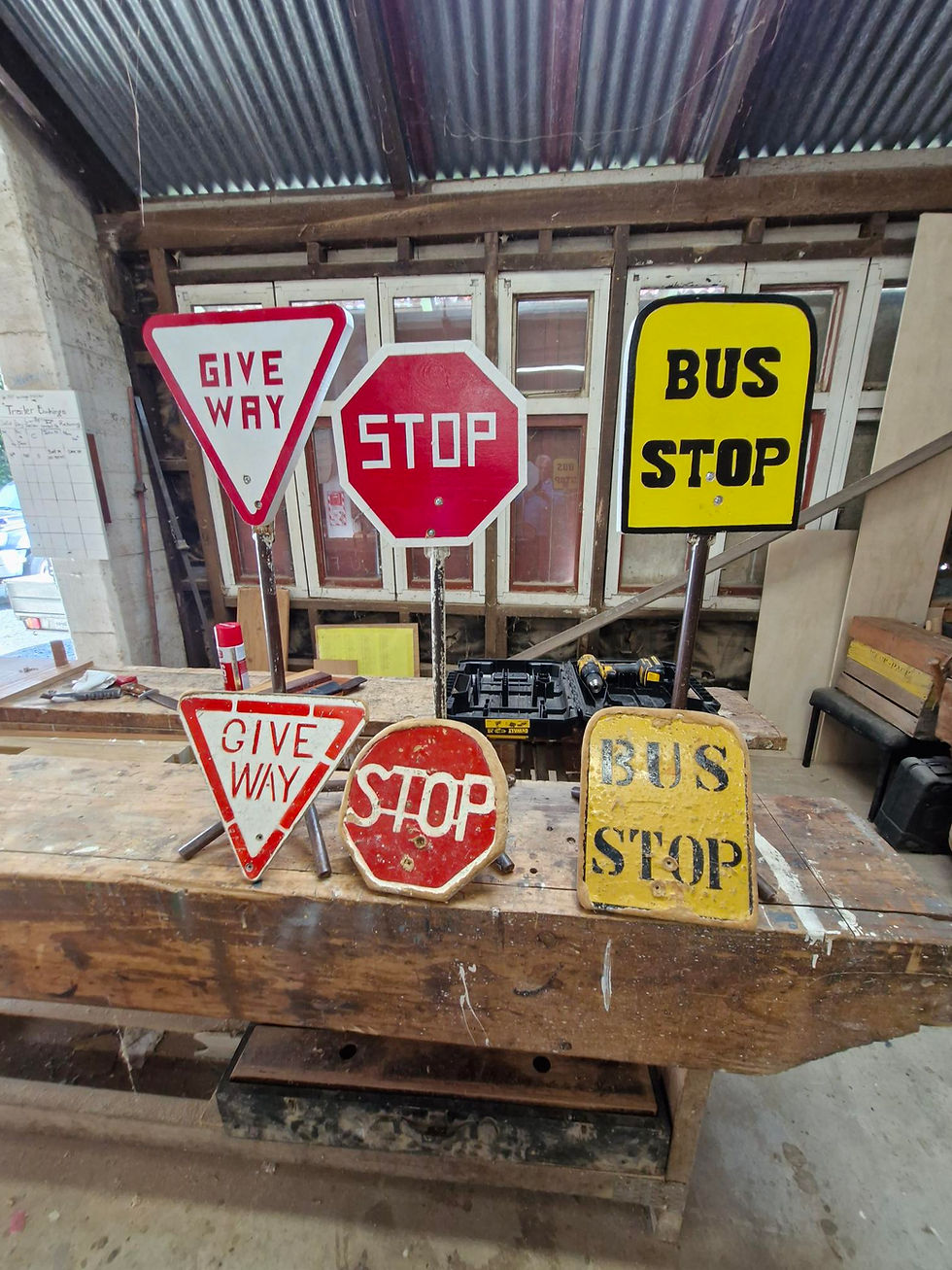 Road signs after