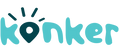 Konker logo in bright blue