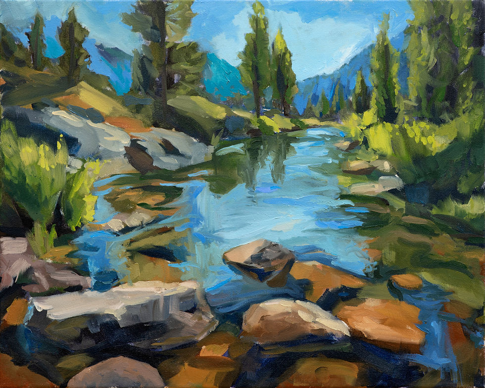 Thumbnail: Sunlight Drift , Original Painting 16”x20” (Luxury framing Included)