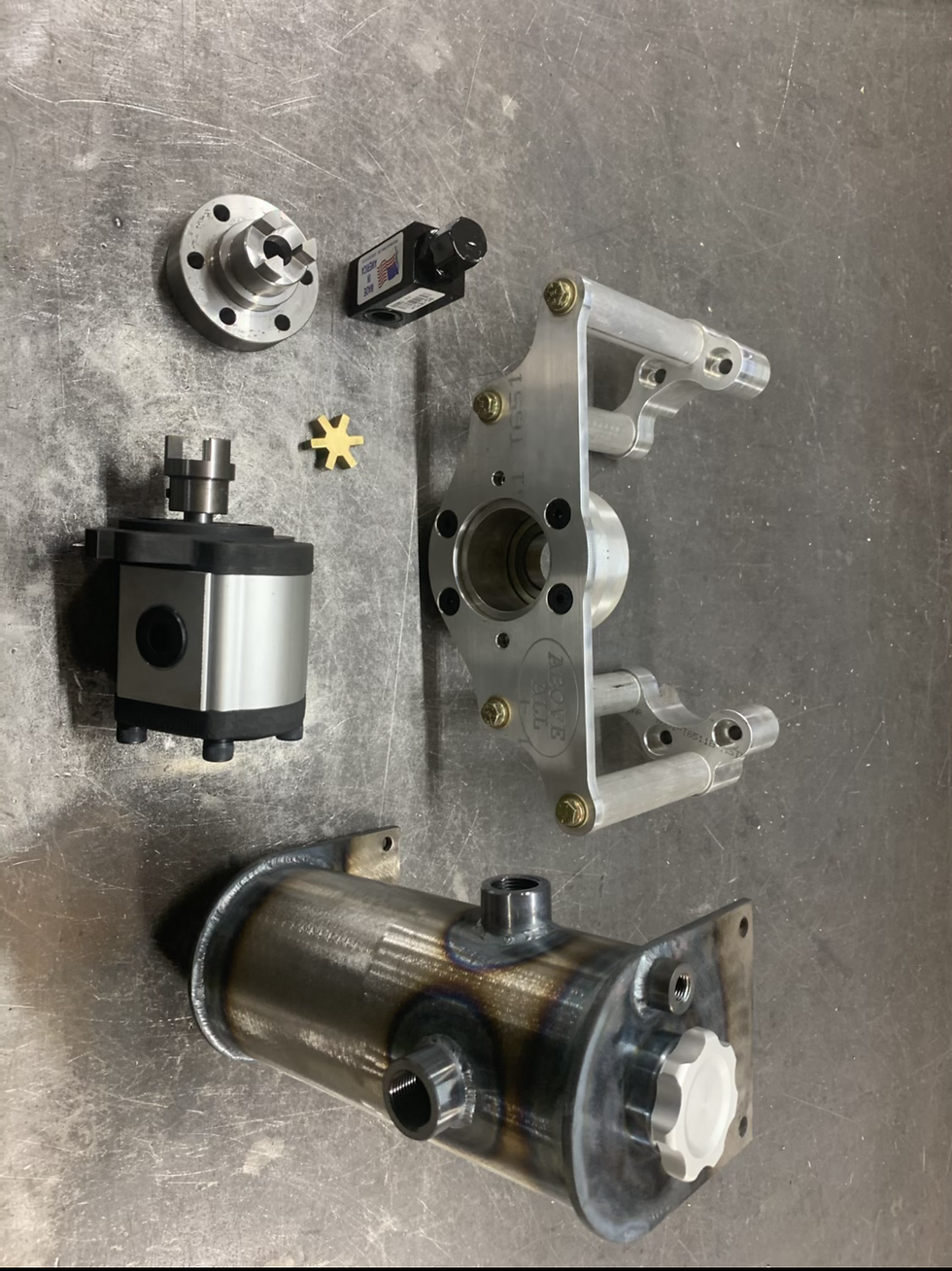 Thumbnail: BBC crank driven power steering pump set up 