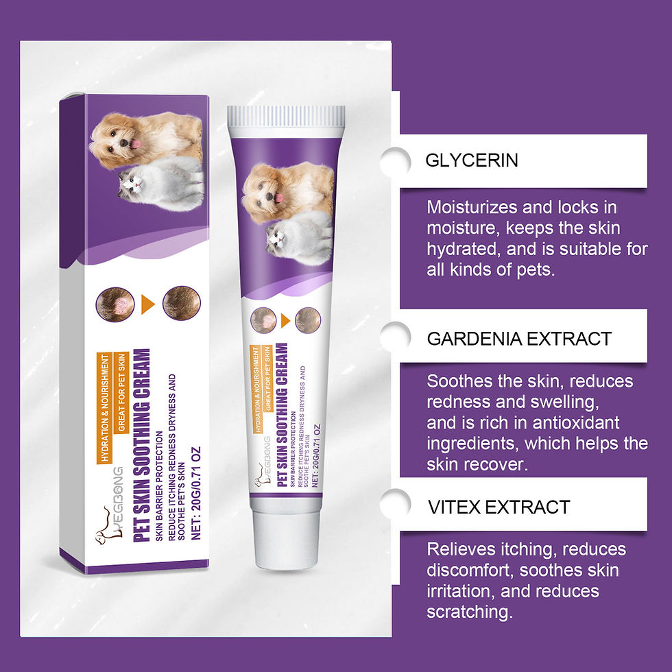 EELJOY Pet Skin Soothing Cream with glycerin and extracts.