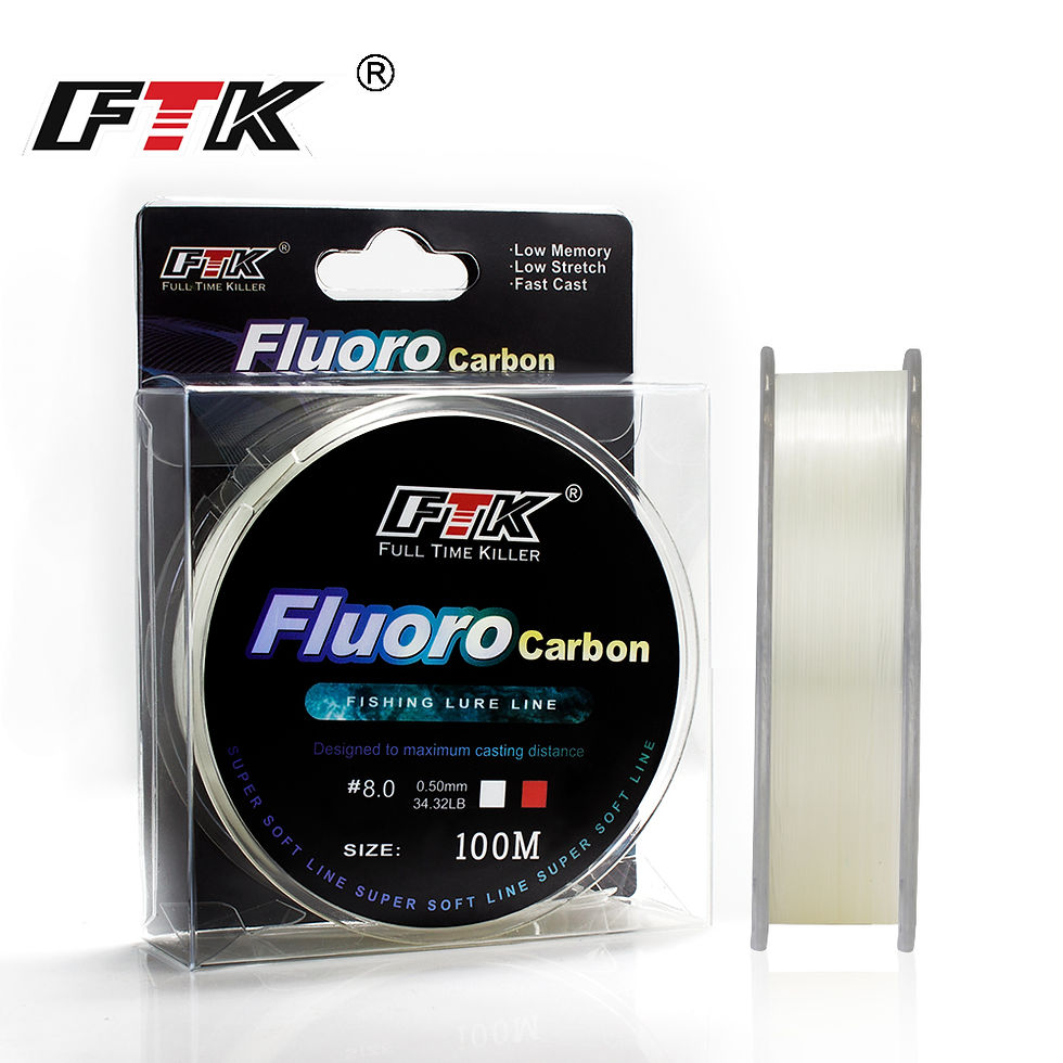 FTK 100M Fluorocarbon coating fishing line in packaging