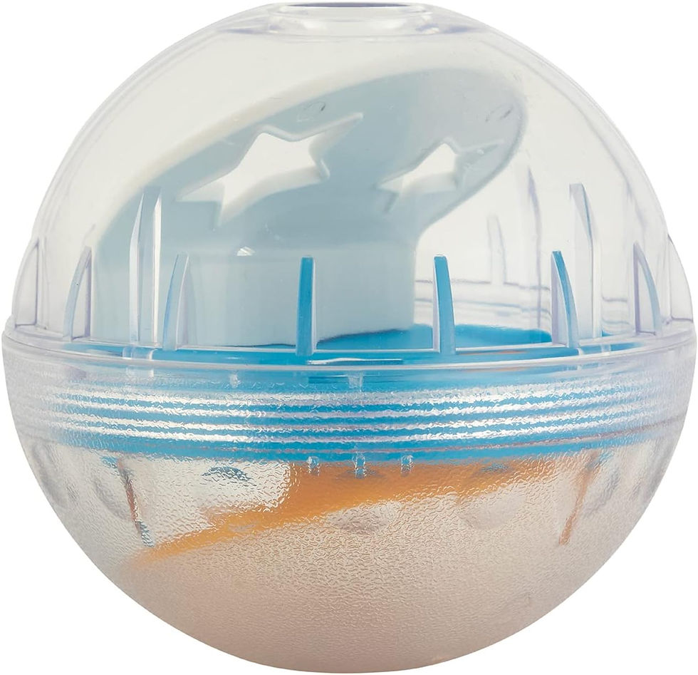 Thumbnail: Smart treat-dispensing pet ball with a clear shell.