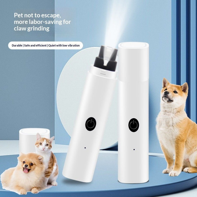 Electric pet nail grinder with LED light and quiet motor