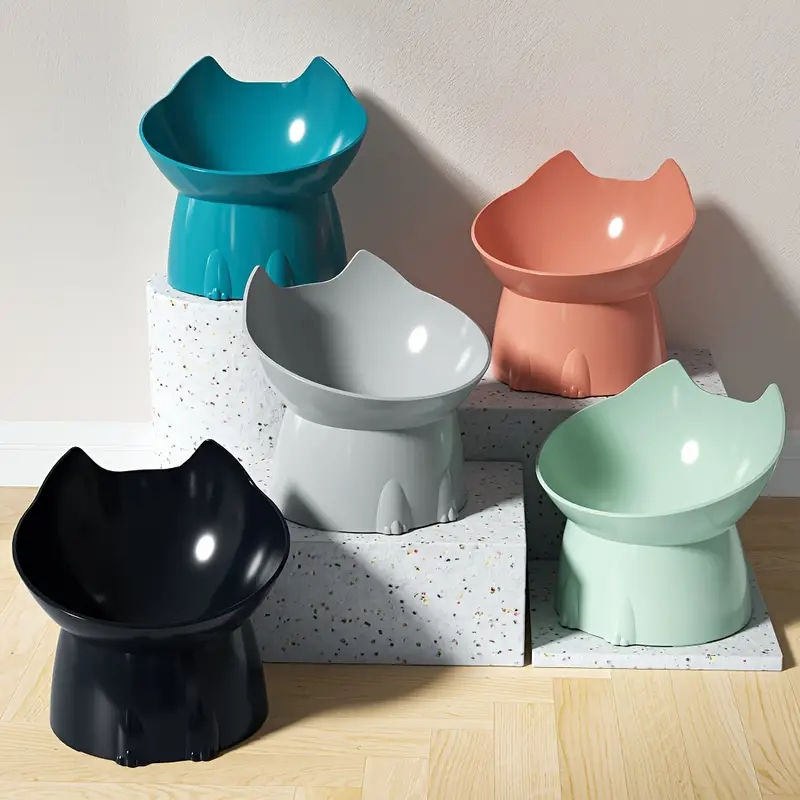 WhiskerWare elevated cat bowls in various colors