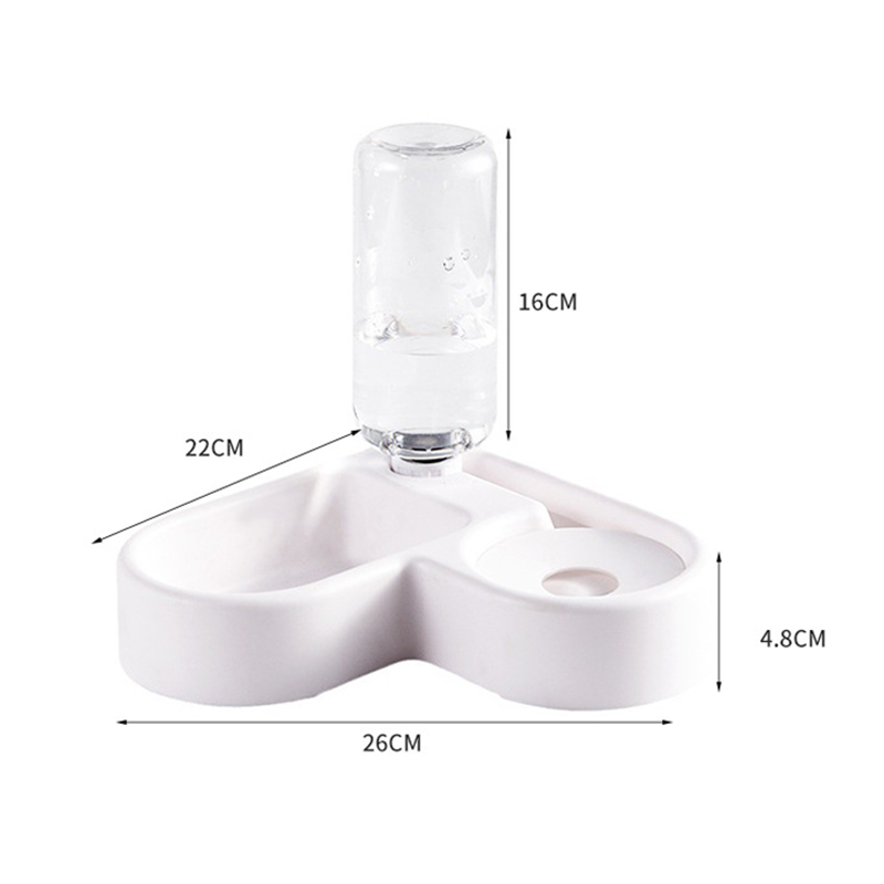 Thumbnail: Automatic drinking pet bowl dimensions: 26cm by 22cm.