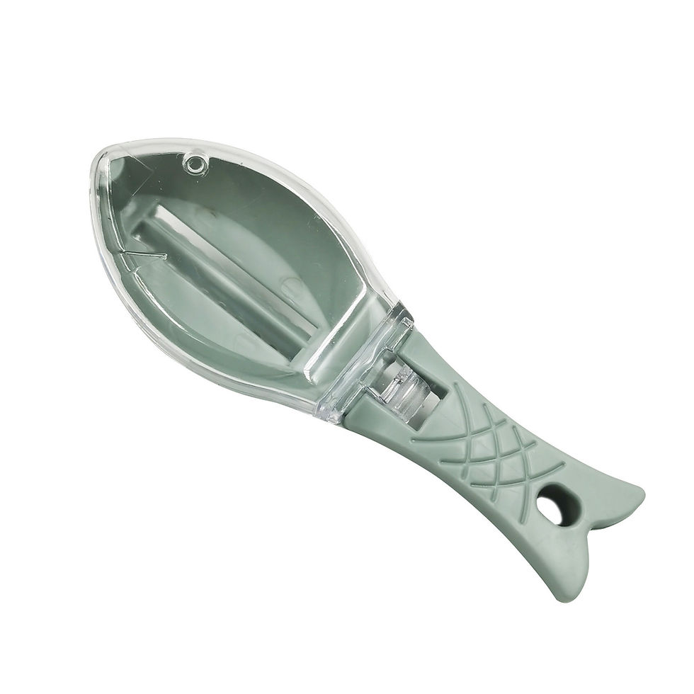 Thumbnail: Manual fish scale scraper with clear lid and green handle