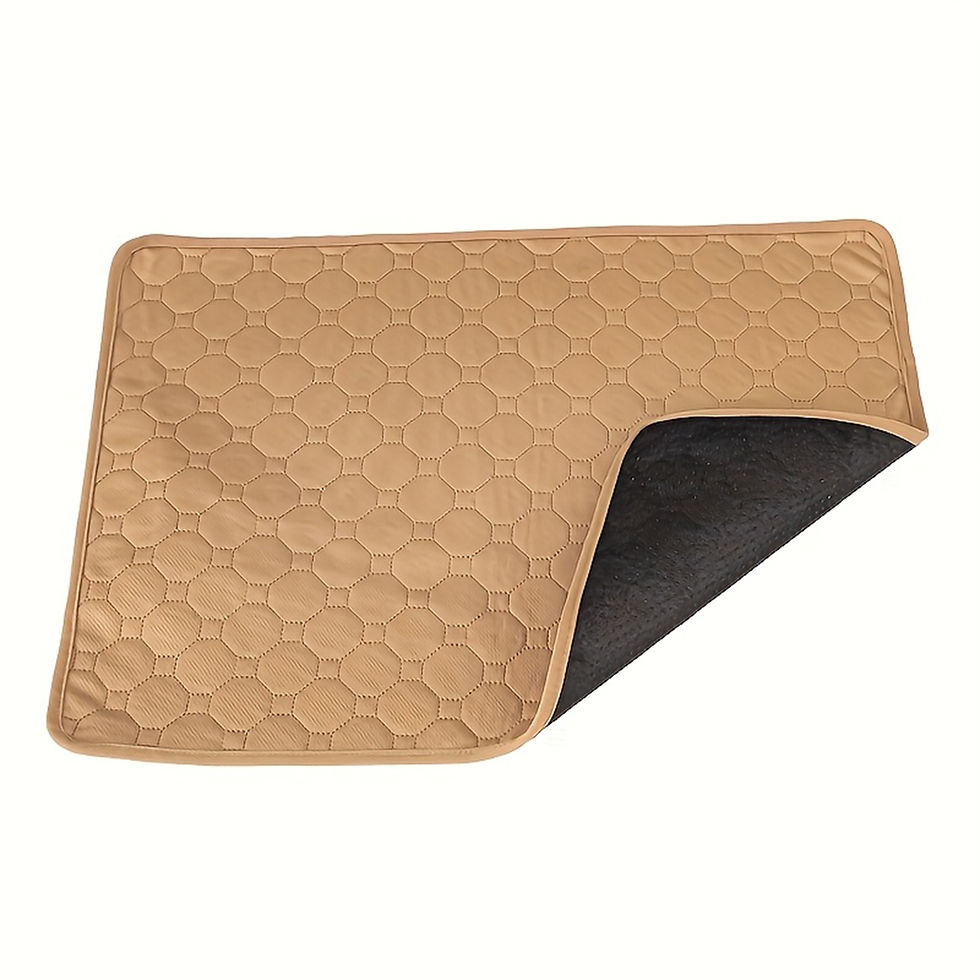 Thumbnail: Beige reusable pet training pad with non-slip black backing