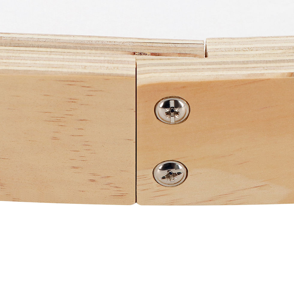 Thumbnail: Secure screw joint on a floating cat bed wall mount.