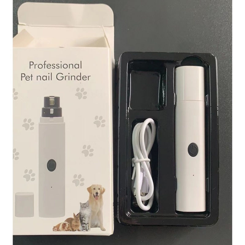 Electric pet nail grinder with box and USB cable
