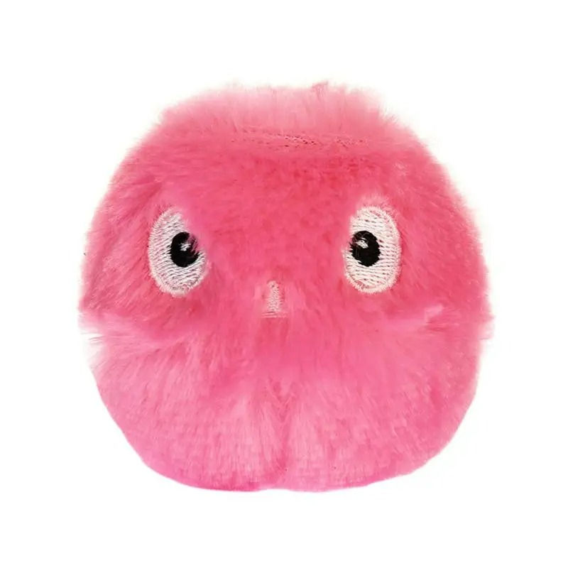 Thumbnail: Pink plush bird chirping cat toy ball