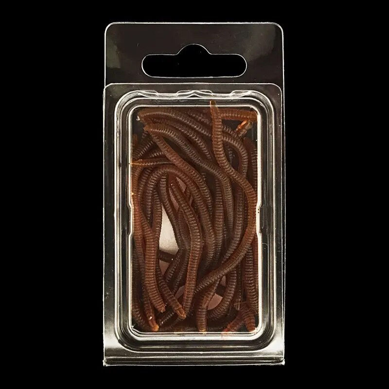 Thumbnail: Red soft lures in a clear plastic package