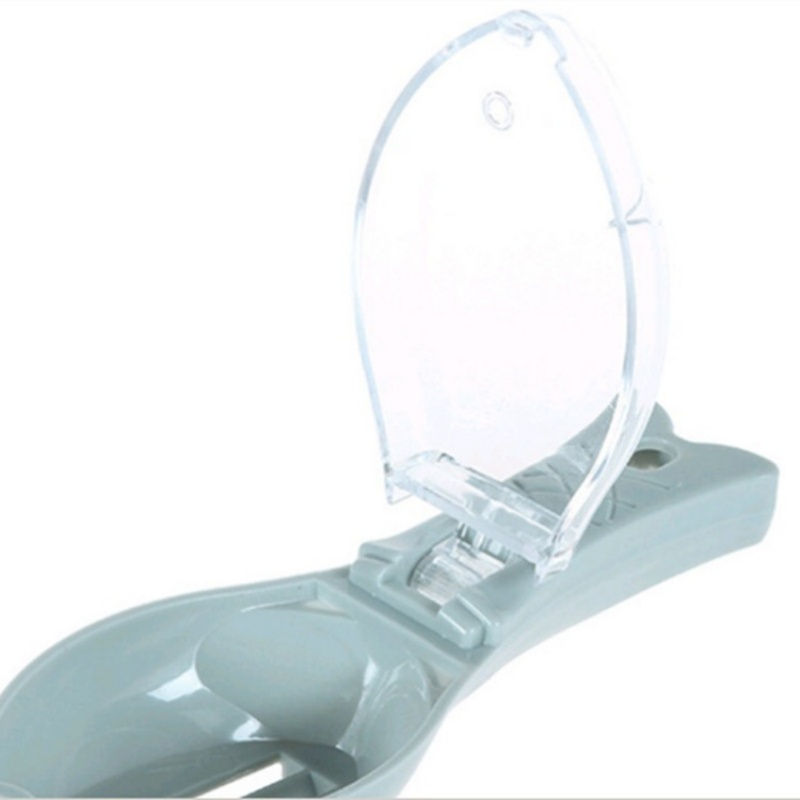 Thumbnail: Fish scale scraper with open transparent lid for descaling.