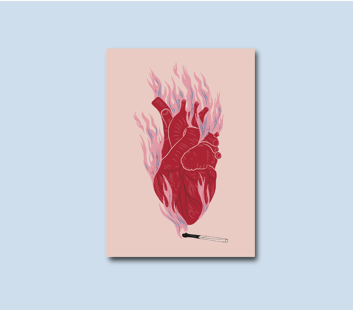 Carte postale - Chaud au coeur