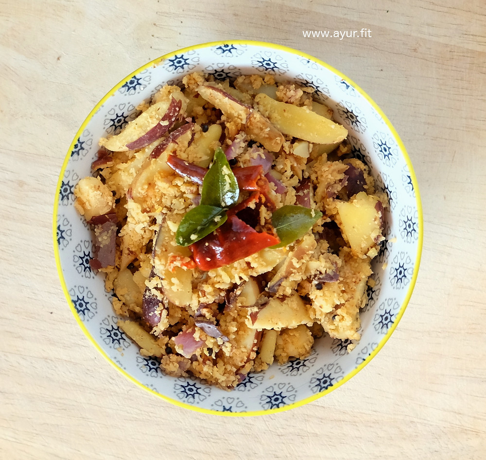 Jackfruit Seed Stir Fry with Coconut/ Chakkakuru Thoran