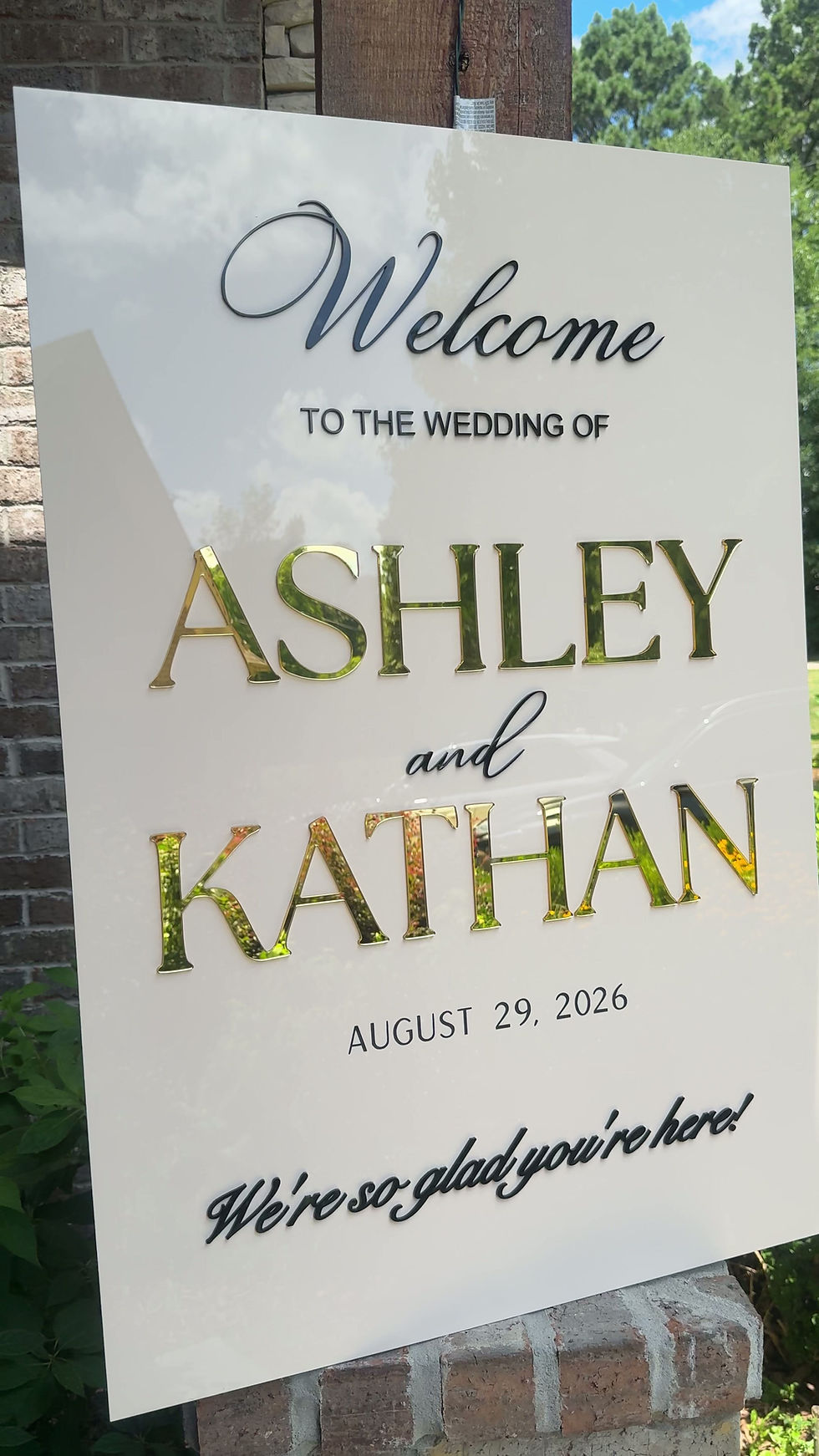 Thumbnail: Squared Bridal Welcome Sign