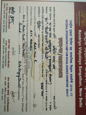 MY GREATEST ACHIEVEMENT...WINNER IN NATIONAL LEVEL COMPETITION IN SINGING...