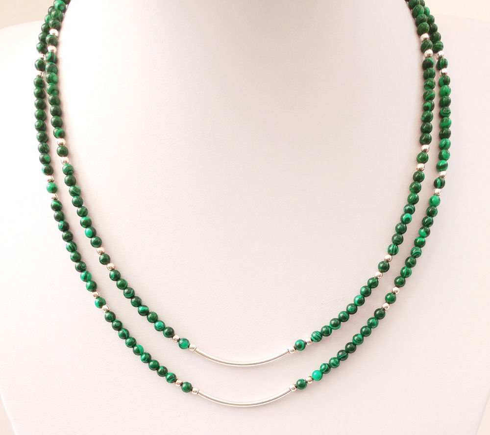 שרשרת מלכית כפולה בשילוב אלמנטים כסף