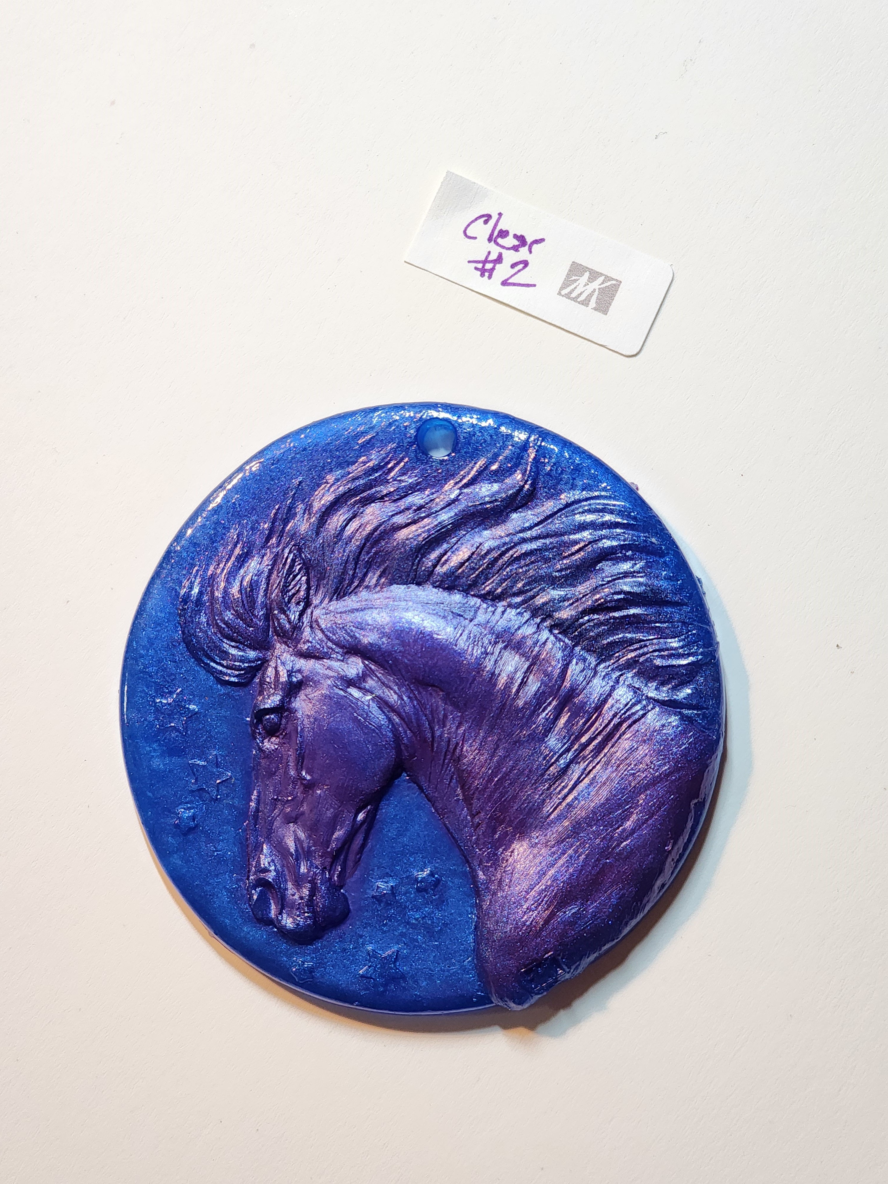 Ornament Clear Resin Ziggy Stardust (Red-purple)